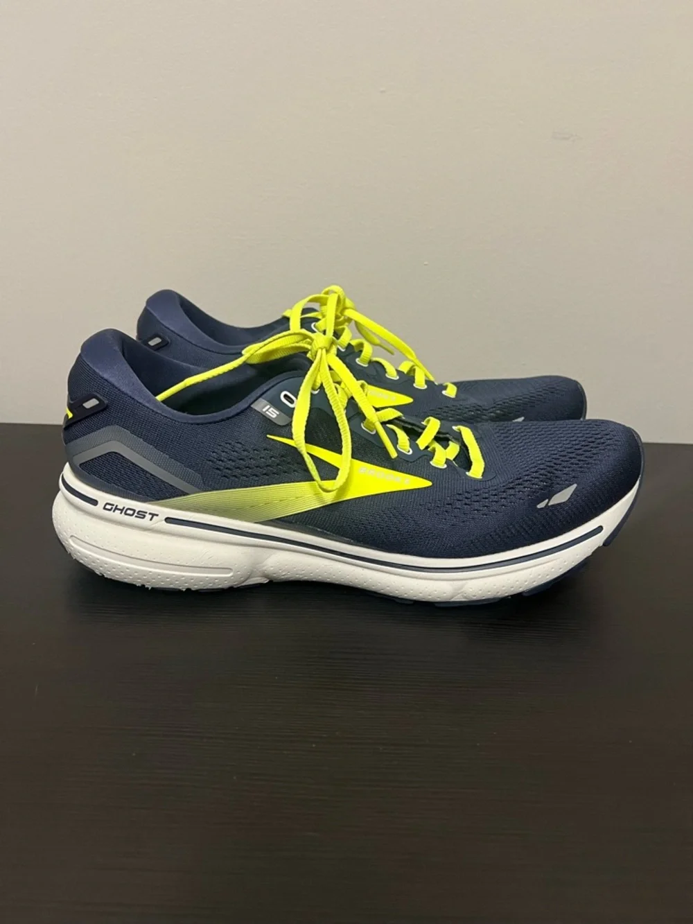 Brooks Ghost 15 Peacoat Nightlife Grey Men's Size 11.5 Navy Running Walking Gym